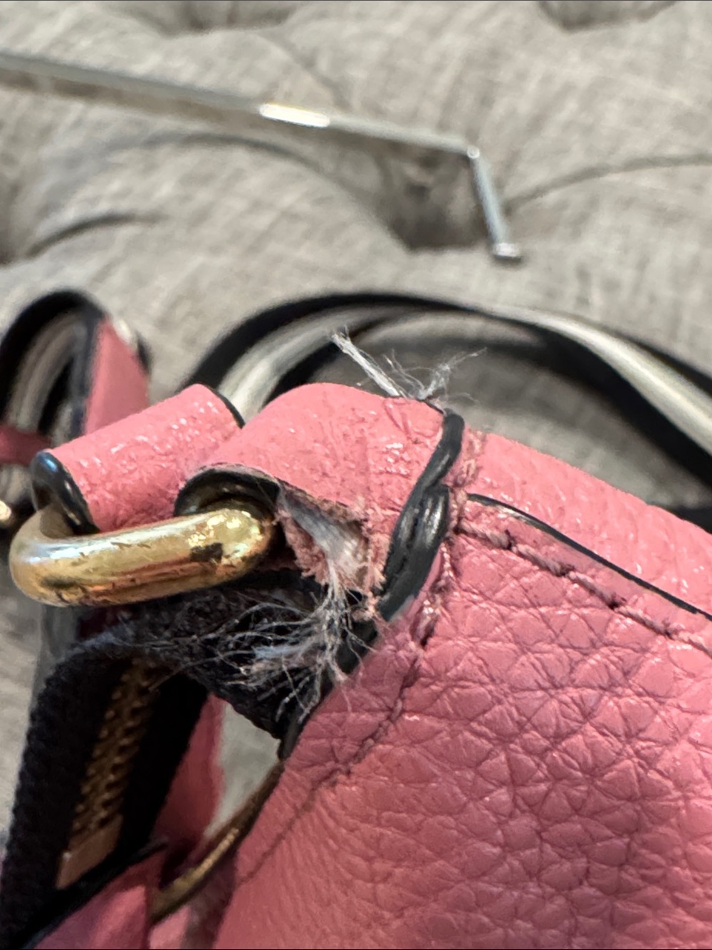 Marc Jacobs Bag The Cosmo Pink Leather Crossbody Striped Strap Bag - Picture 11 of 17
